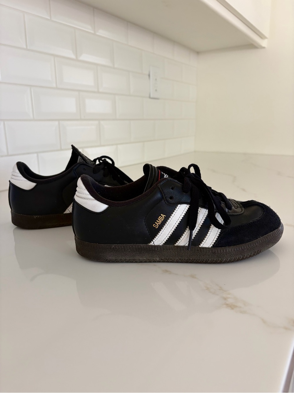 ADIDAS Black & White Samba Sneakers